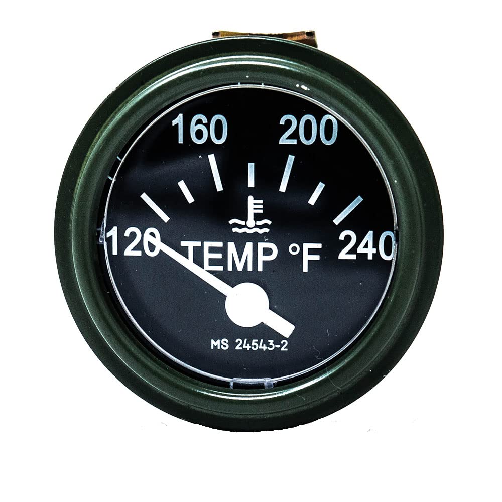 Engine Temperature Gauge 2" 120-240 F, Compatible with Humvee