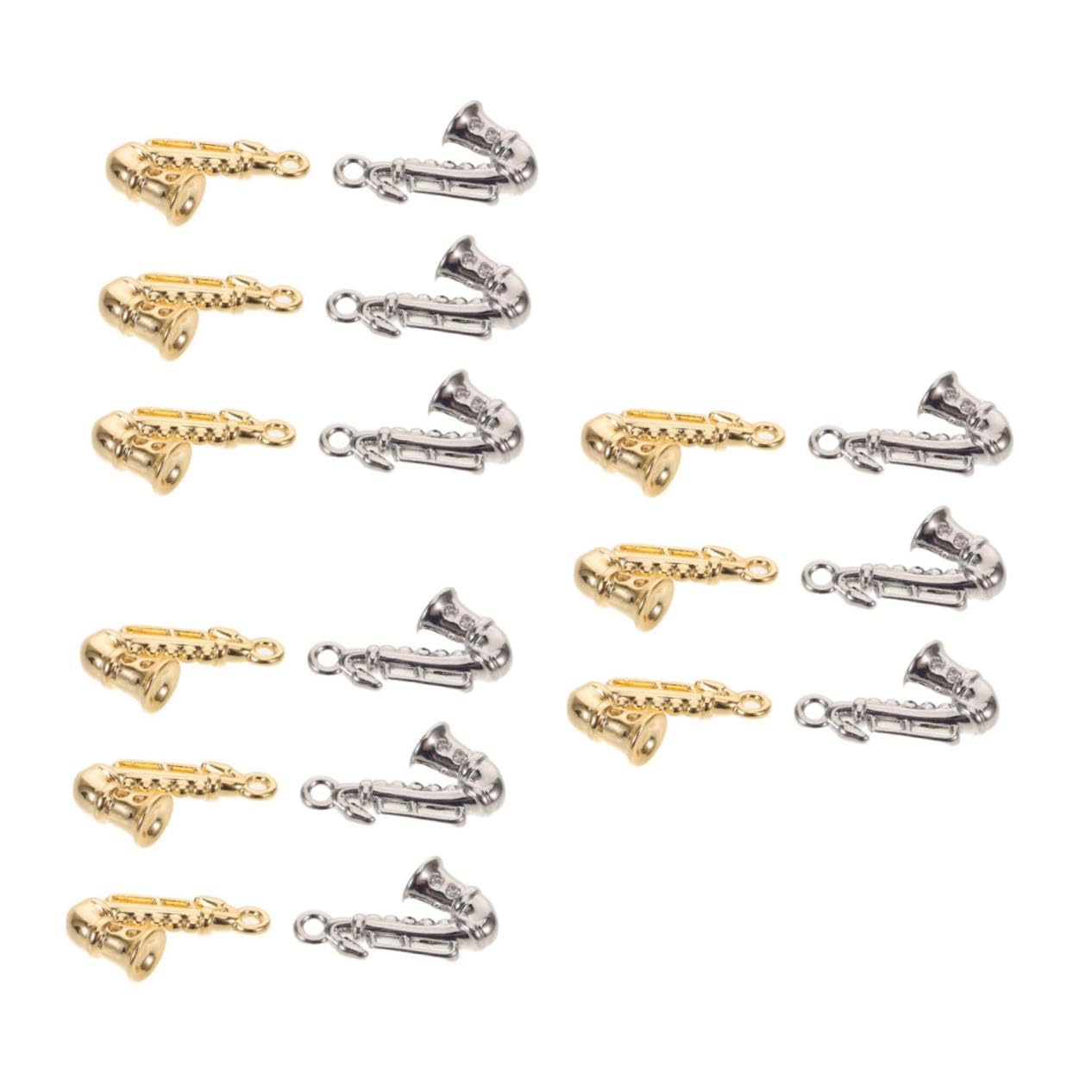 Bijoux Musique Note de Sol et Saxophone Pendentifs DIY Métal pour Collier - 8