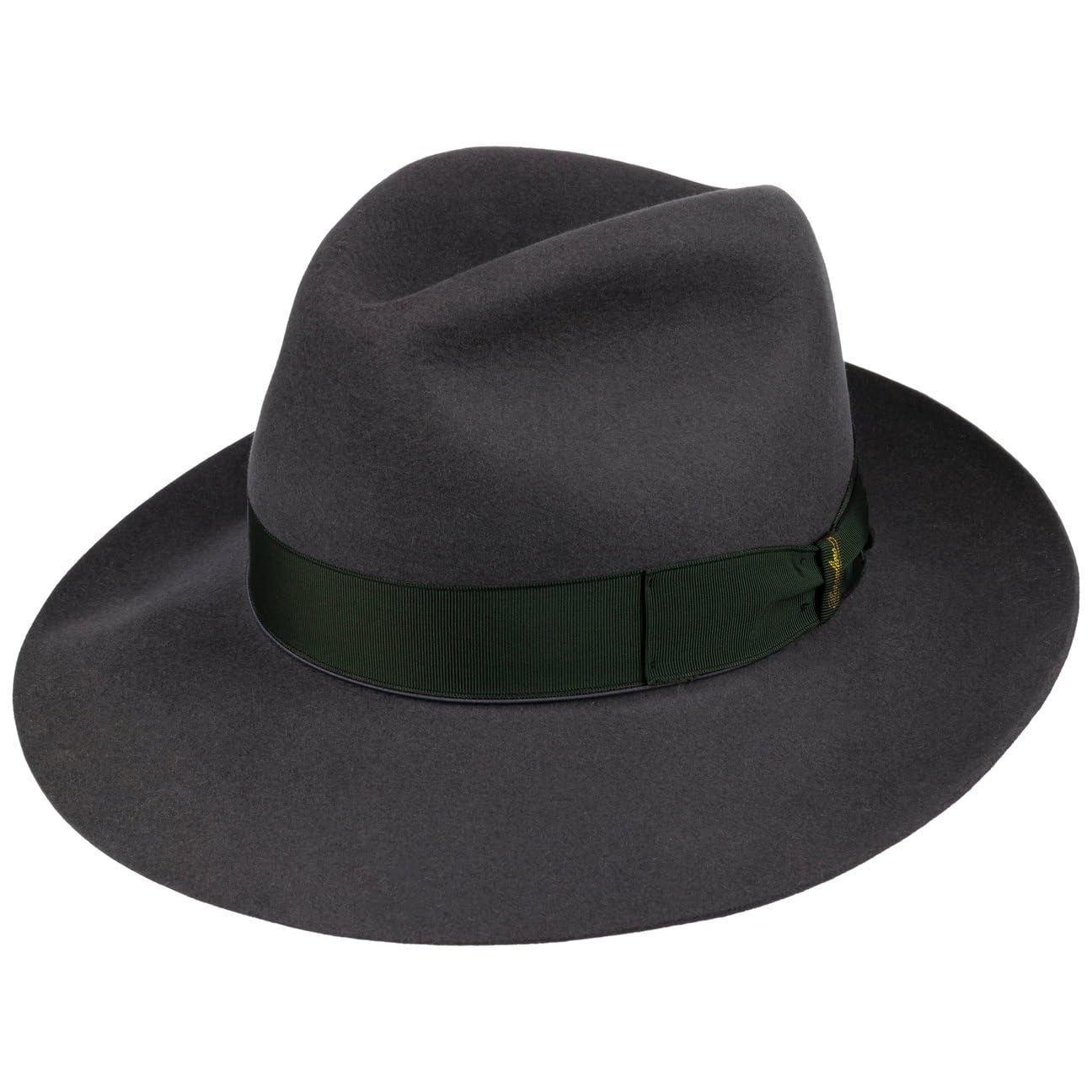 Borsalino Breitrand Bogarthut Haarfilzhut Filzhut Herrenhut Damen/Herren - Made in Italy Bogart Hut mit Futter, Ripsband Frühling-Sommer Herbst-Winter Frühjahr Sommer Herbst Winter