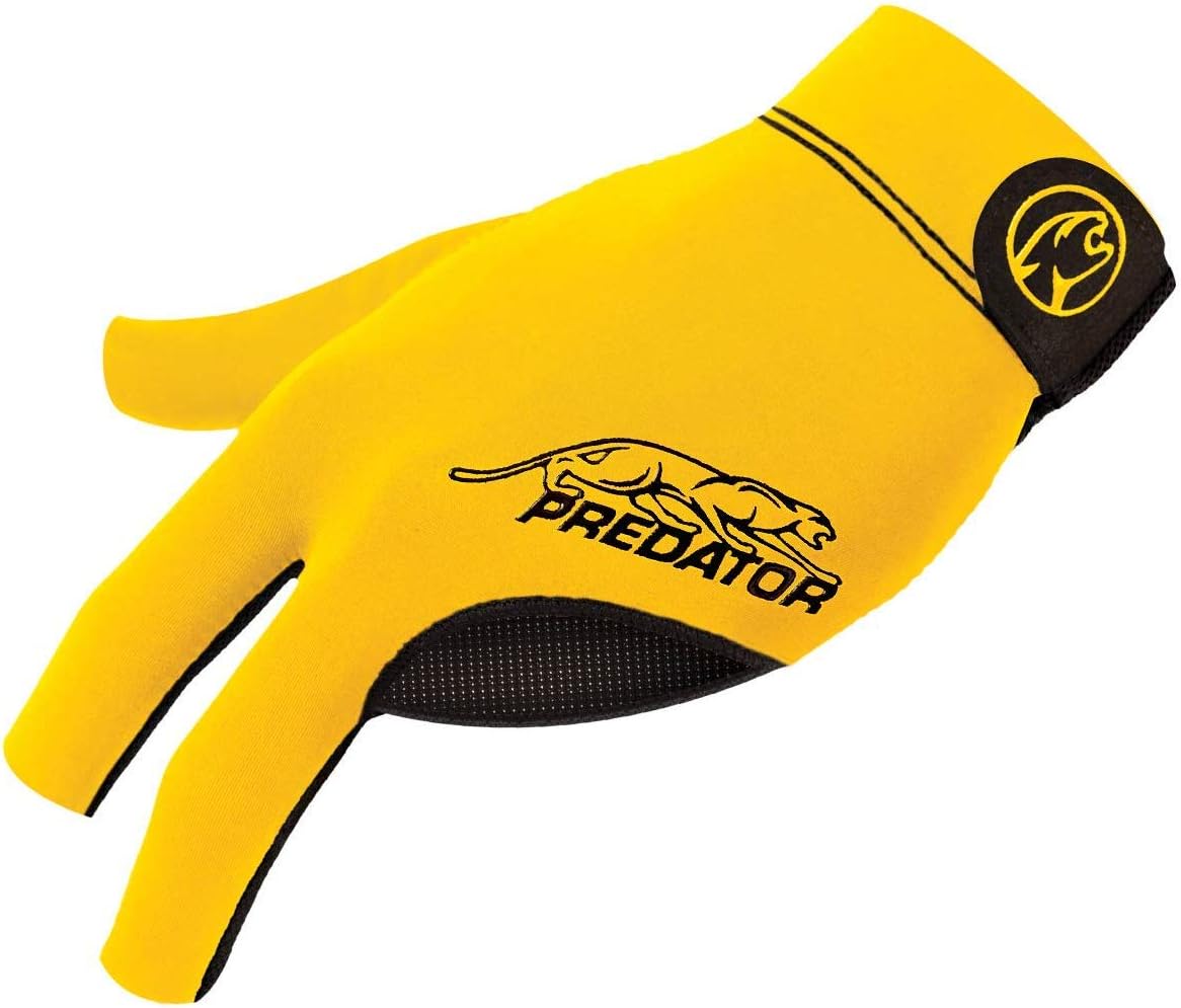 Predator Second Skin Billiard Glove Black and Yellow: Fits Left Bridge Hand