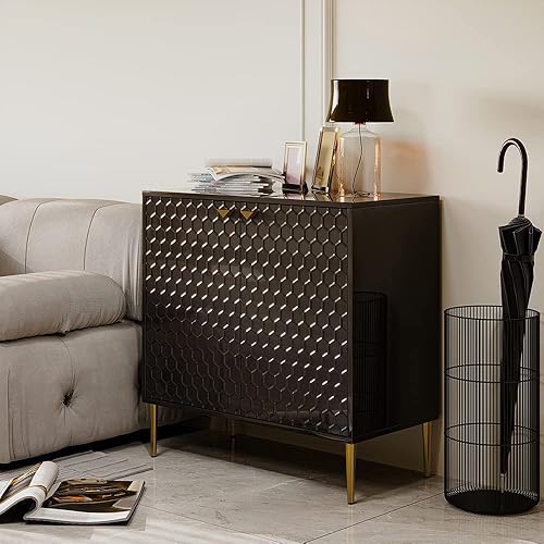 Miniatura 7 de Boyel Living Armario de almacenamiento con puertas, armario de acento independiente con estante ajustable, aparador, armario para sala de estar,