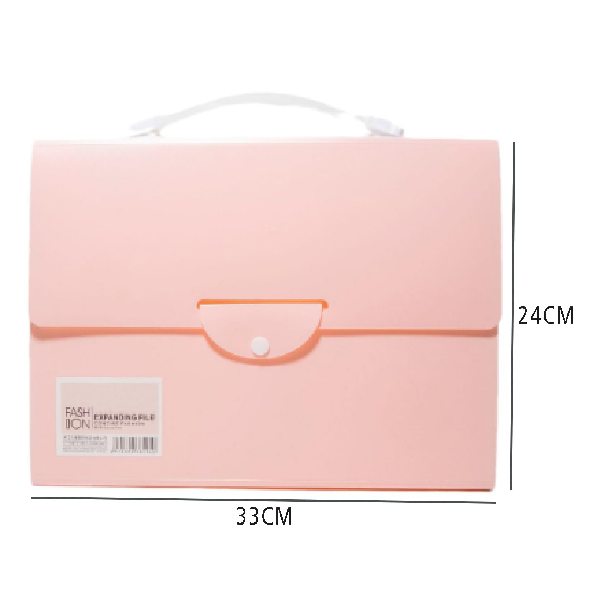 GLUN Archivador - Archivador expansible tamaño A4, cubierta frontal y trasera, bolsa de color rosa para escuela, hogar y oficina