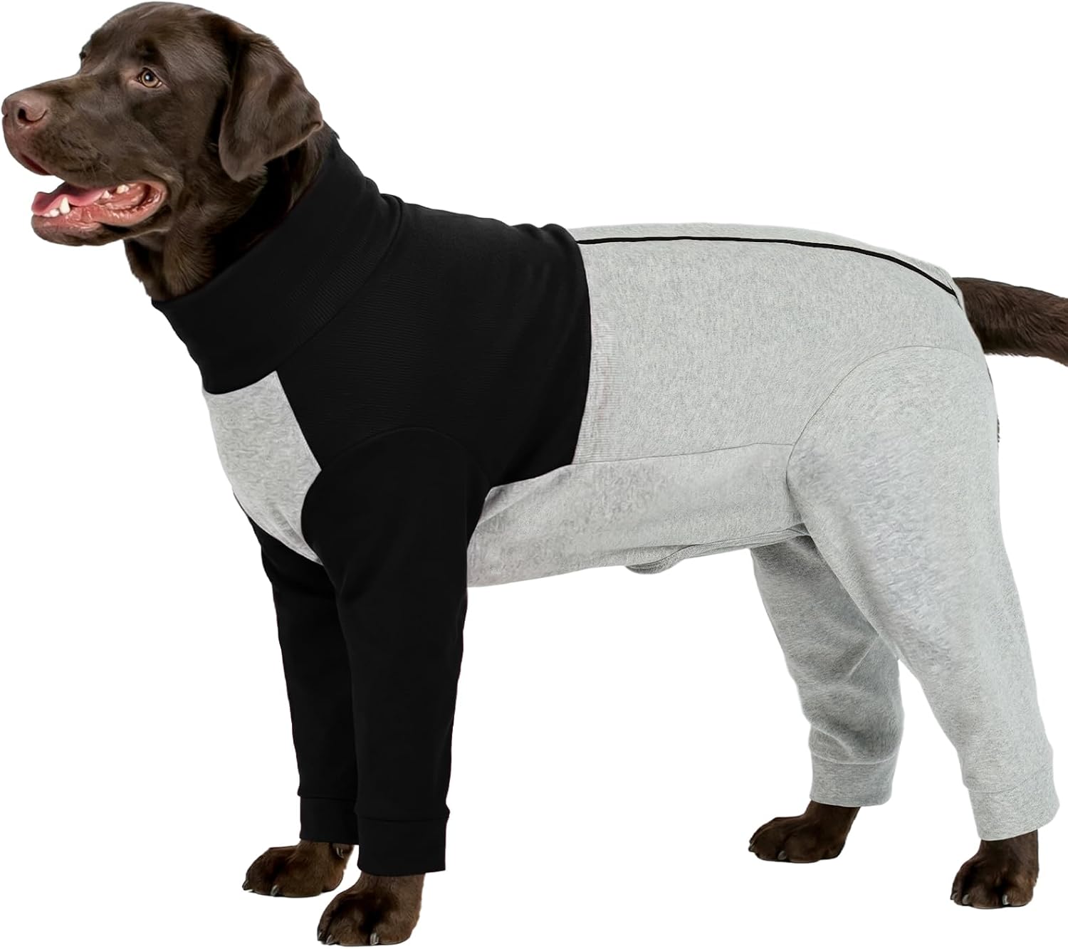 LelePet Dog Surgery Recovery Suit for Male & Female Dogs, Pet Surgical Body Suit with Long Sleeve Prevent Licking, Cone Alternative, Soft Dog Pajamas Onesie for Post-Spay/Neuter & Shedding Control