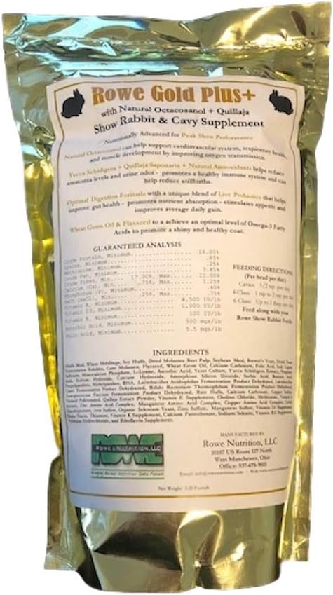 Rowe Gold Plus+ Rabbit & Cavy Supplement (12LB)