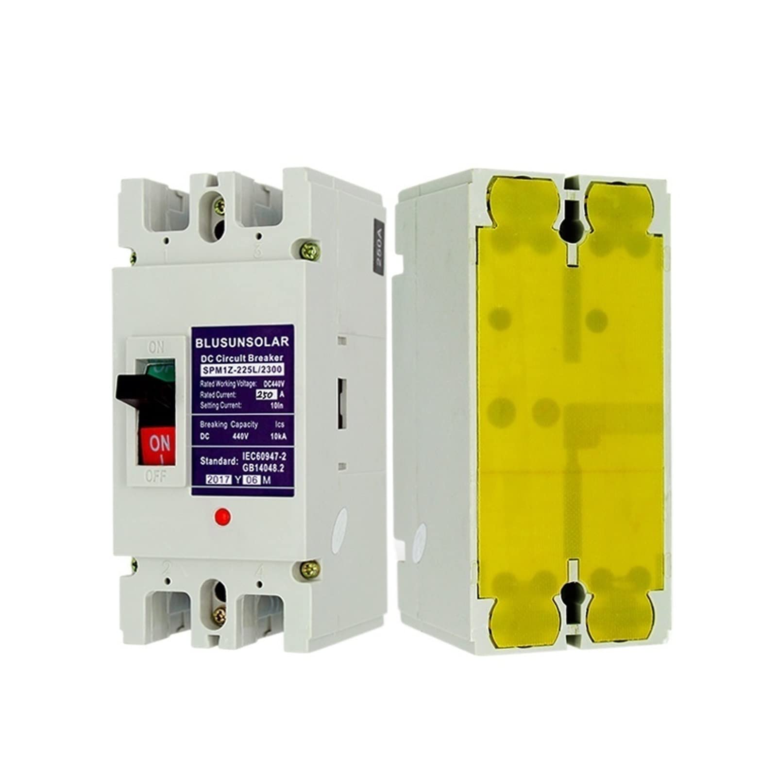 Disjoncteur DC boîtier moulé 160A 2P 440V protection panneau solaire PV
