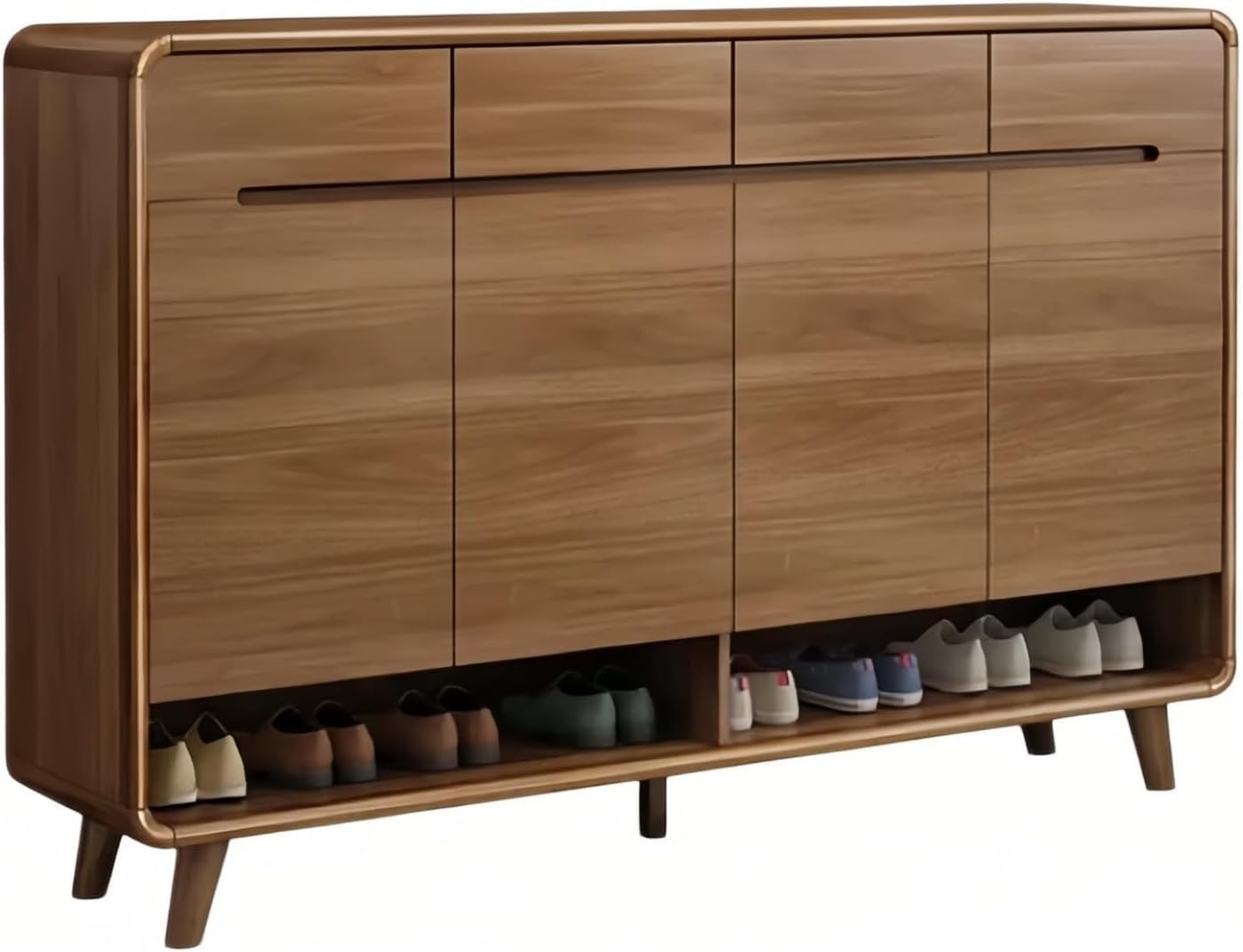 Xaxeurlkj Medium Entryway Shoe Cabinet For Home - Stylish Indoor Storage Console For Apartment And Porch - Organize Footwear In Your Entrance Large