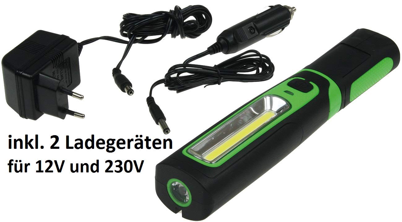 Lampa prętowa LED z akumulatorowym uchwytem magnetycznym, 3 W, 360 lumenów, IP44, do zastosowania mobilnego, na kemping, do warsztatu, piwnicy, na zewnątrz