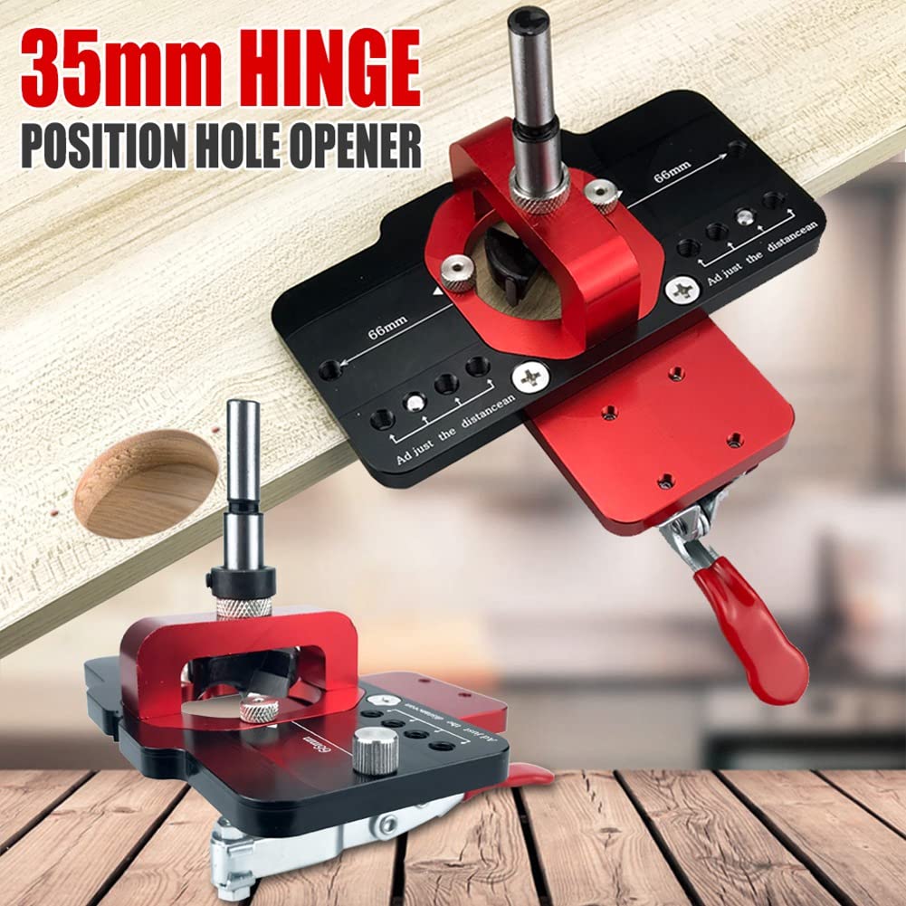 Forstner Boor Set,35 mm Jig Zelf Scharnier Boor Gids Scharnier Boor Gids Stijl Verborgen Scharnier Boren Jig Locator voor Houtverwerking Boren Sjabloon DIY Tool