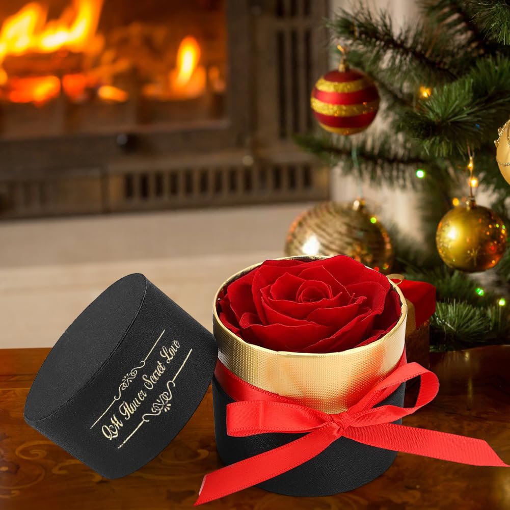 RANJIMA Rosa Stabilizzata Regalo Donna, Festa della Mamma Idee Regalo, Rosa Eterna Regali per Donne Compleanno, Anniversario Fidanzamento, Fiori Stabilizzati Regali Mamma Fidanzata Moglie Sorella