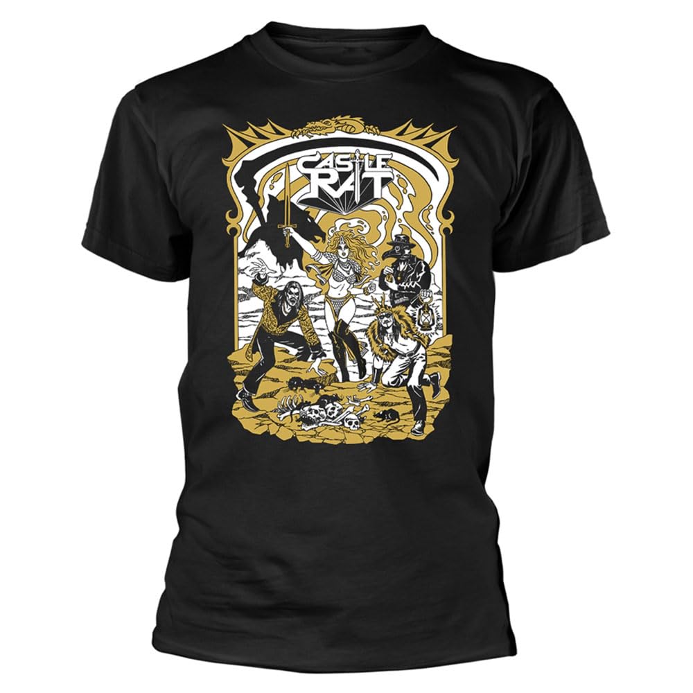 Plastic Head Castle Rat 'Dragon Portal' Black T-Shirt (UK, Alpha, M, Regular, Regular)