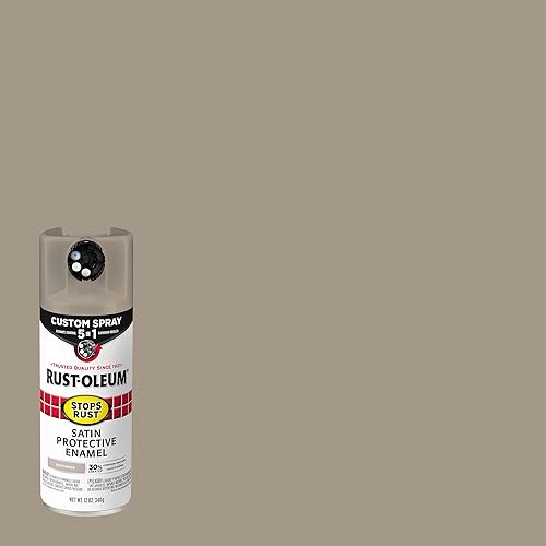 Vista 243 de Rust-Oleum 376885 Pintura en aerosol 5 en 1 personalizada para prevención del óxido, 12 onzas, transparente brillante