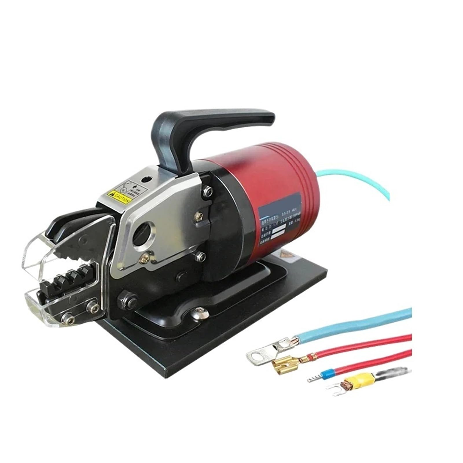 Jhxhfjxz One Color Terminal Crimping Machine With 4 Replaceable Die Sets 1.3T Pneumatic Crimper For Many Kinds Of Terminals Versitile