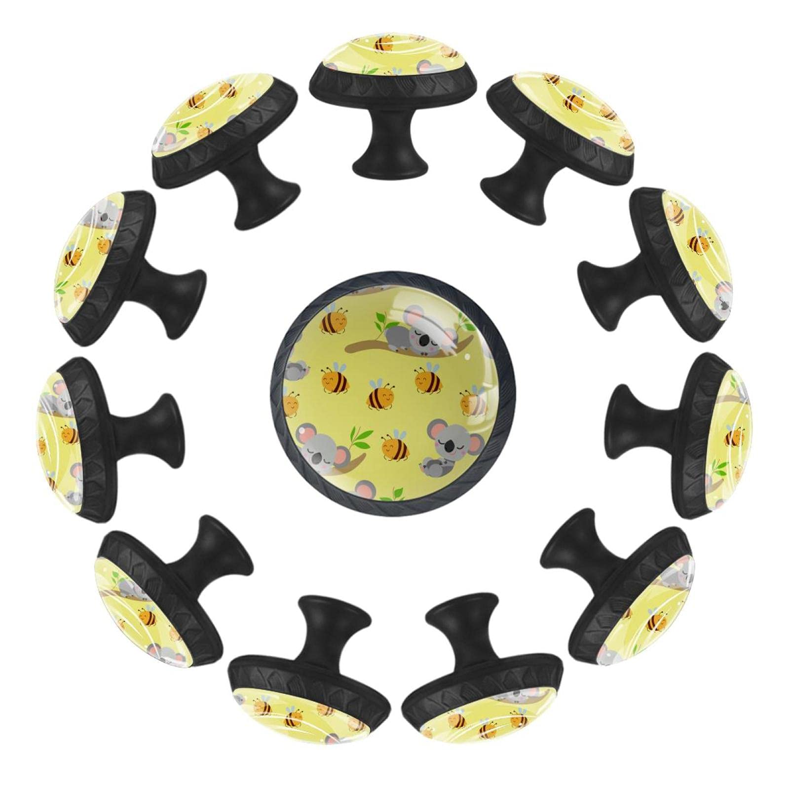 Boutons de tiroir ronds 35 mm lot de 12 boutons de commode enfant à motif koala