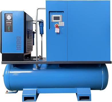 20HP Variable Speed Rotary Screw Air Compressor, 39 CFM @ 235 PSI High Pressure, All-in-One Industrial Compressor with 80 Gallon Tank & Air Dryer, 230V 3-Phase for Laser Engraver & CNC