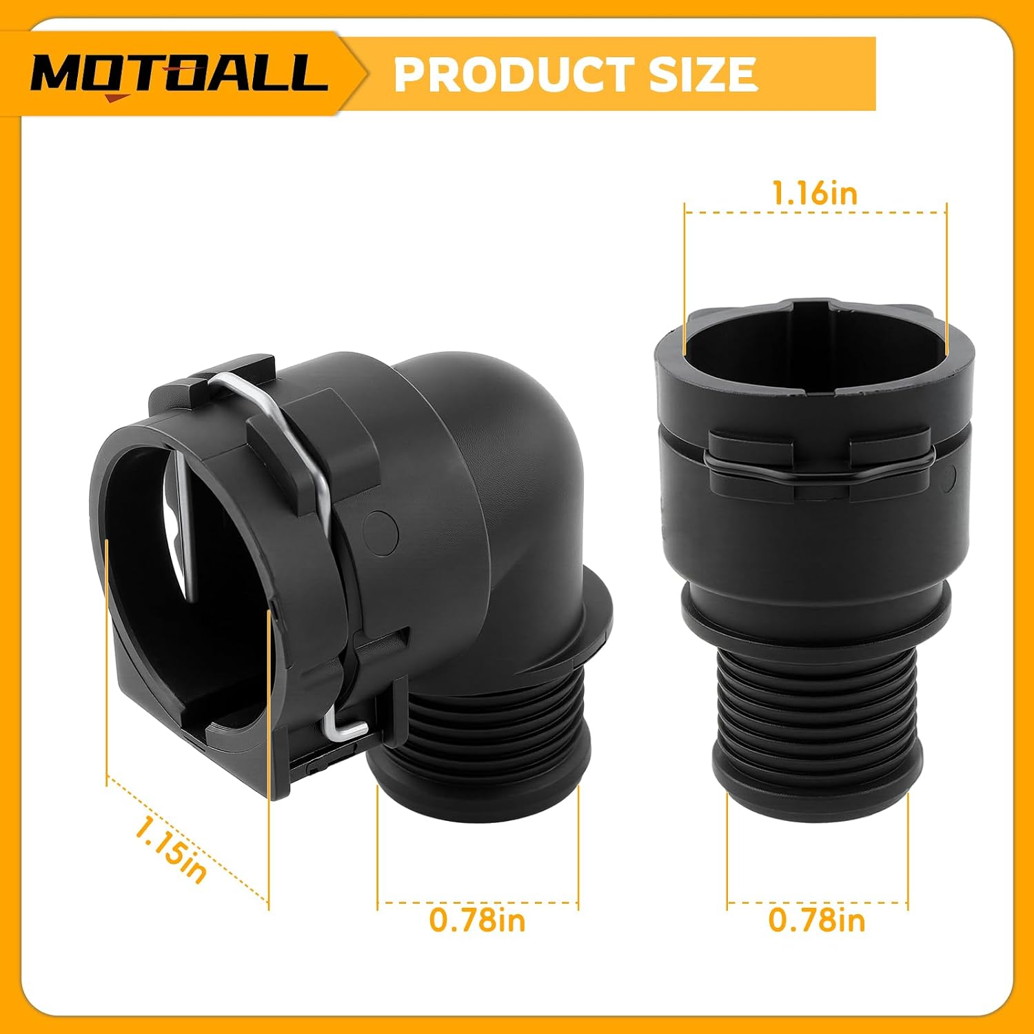MOTOALL Heater Inlet Hose Connector 95089363 Fit for Chevy Sonic Trax Cruze 2011-2021 for Buick Encore 2013-2021 Replaces# 950893634