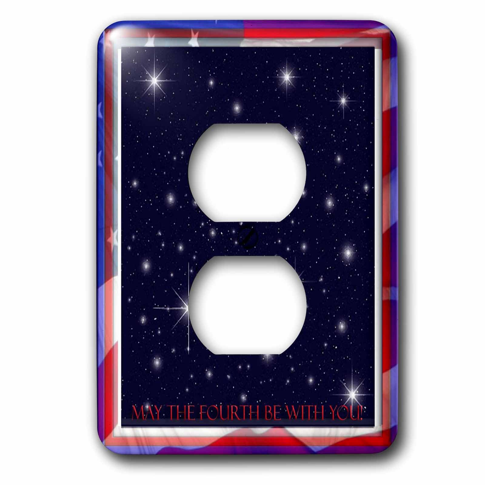 May The Four Be with You plaque de prise double pour deco murale geek