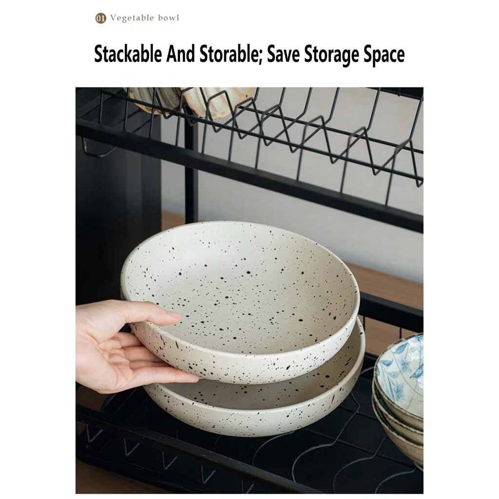 20 cm matowa glazura Ceic salaterka, pogrubiony talerz obiadowy do serwowania, Ele T i Slish Kitchen Dish