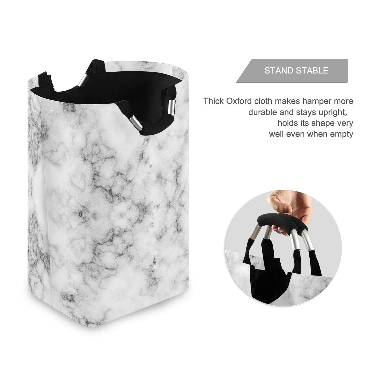 Panier à Linge Pliable 60 Litres - Intérieur étanche | Idéal Pour Petits Espaces, Chambres D'étudiant, Salle De Bain - 60x35 Cm - 6