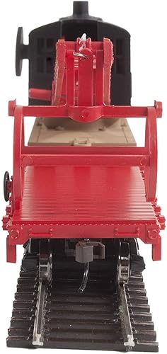 Miniatura 3 de Walthers Trainline HO Scale Model Flatcar con grúa de tala - Canadian Pacific 304860, rojo, negro, logotipo Multimark