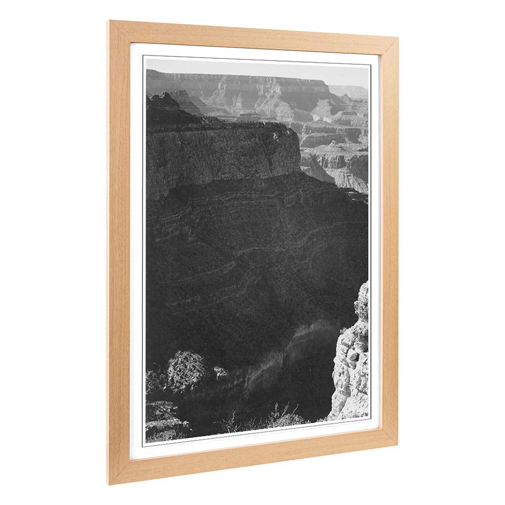 Big Box Art Framed Print of Ansel Adams Grand Canyon South Rim 2 Design | Wall Art Picture | Home Decor for Kitchen, Living Room, Bedroom, Hallway, Oak, A2 / 24.5x18 Inch / 62x45cm