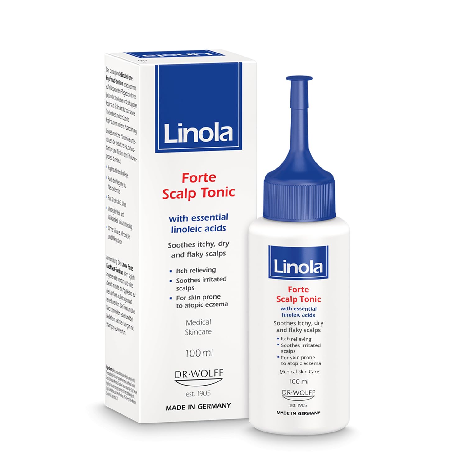 Linola Forte Kopfhaut-Tonikum beruhigt juckende, trockene und schuppige Kopfhaut, 100 ml Solution
