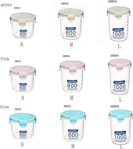 Miniatura 4 de Caja de cocina Contenedor de alimentos Sellado Caja de plástico Almacenamiento fresco Conservación Olla Limpieza y organizadores