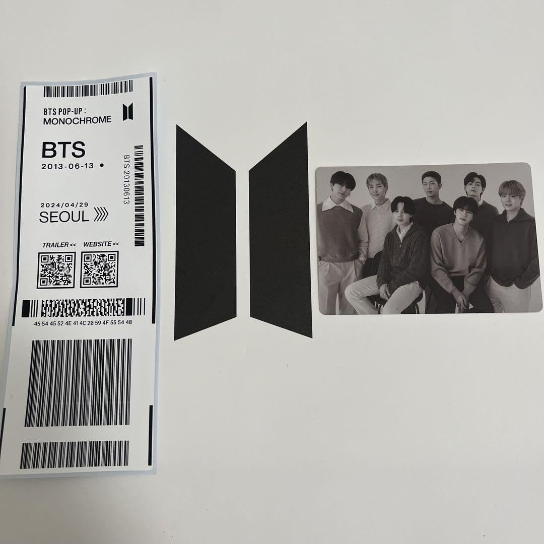 Amazon.co.jp: BTS MONOCHROME SEOULポップアップ 入場特典 タグ ミニ 