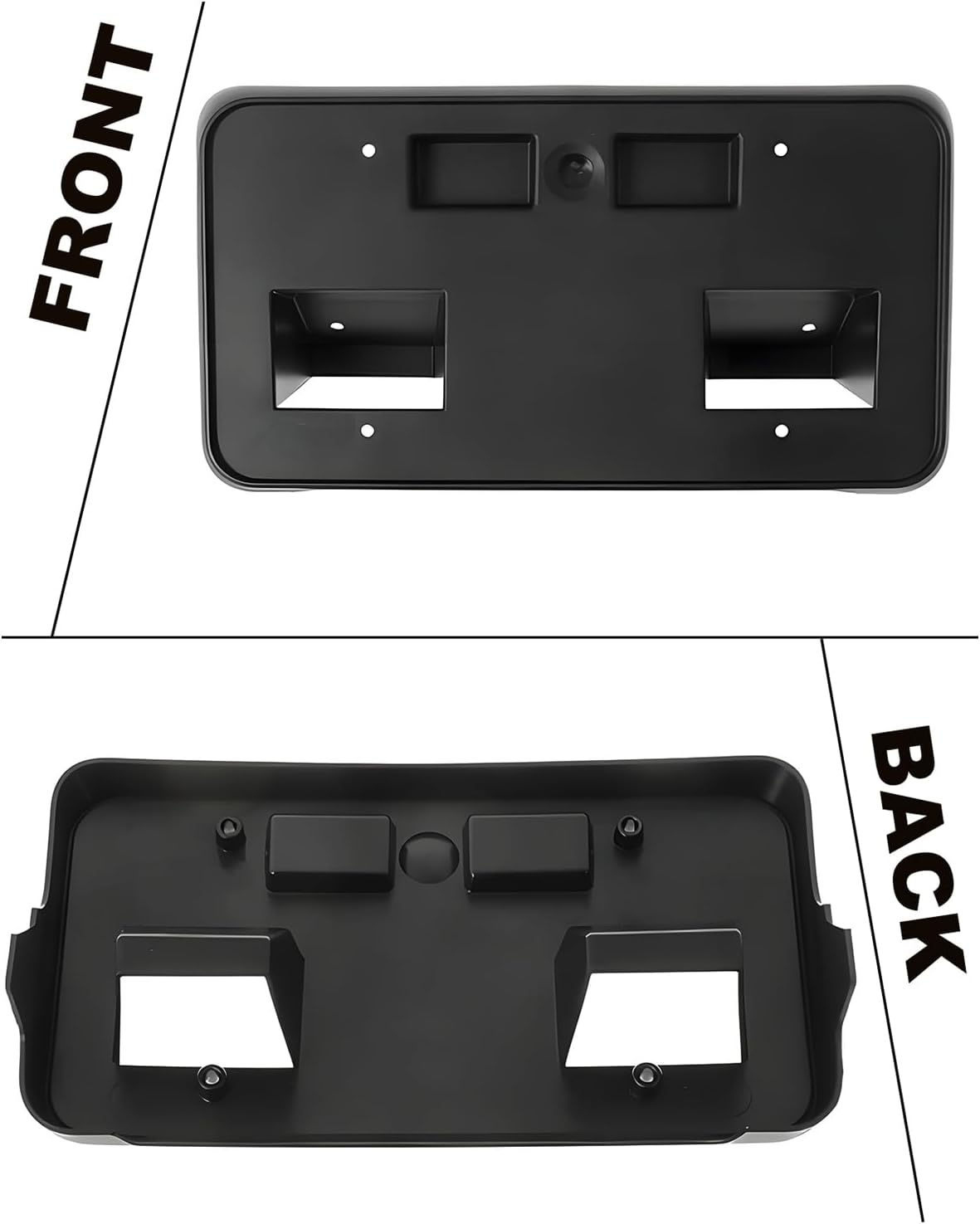 FASTCHE Front License Plate Frame Compatible with 2024 2025 2026 Chevy Silverado 2500 HD 3500 HD Front Bumper License Plate Holder Mounting Bracket Replace # 85650573 GM1068256