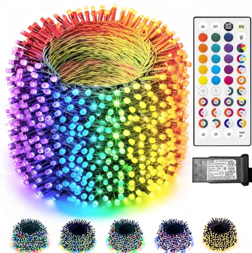 164FT Christmas Lights Outdoor, 35 Colors Changing 500 LED Easter