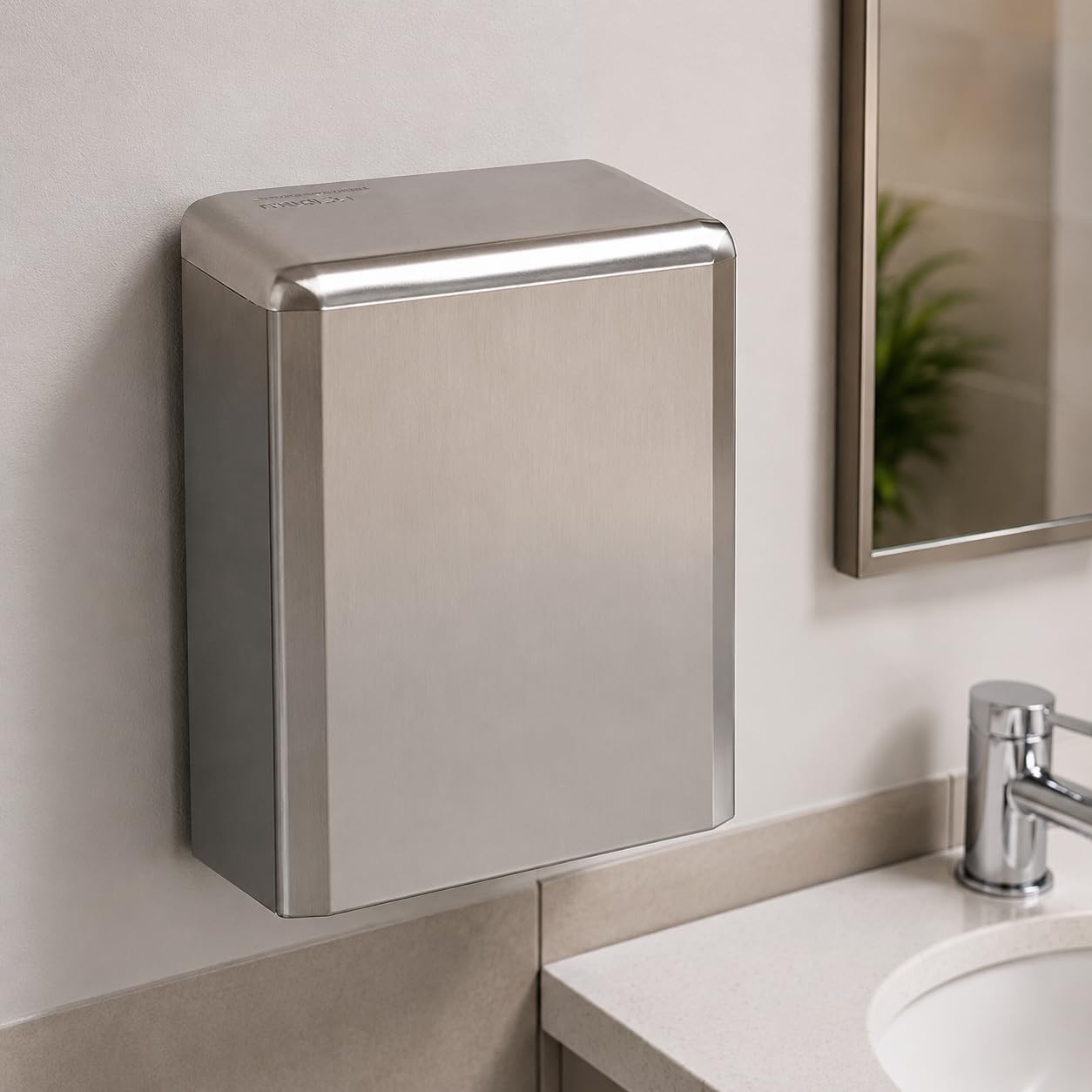 Mediclinics Contenedor Higiénico de 6 Litros para Aseos Femeninos | Papelera Higiénica para Baño en Acero Inoxidable Satinado | Hoteles, Oficinas y Hospitales | PP0006CS
