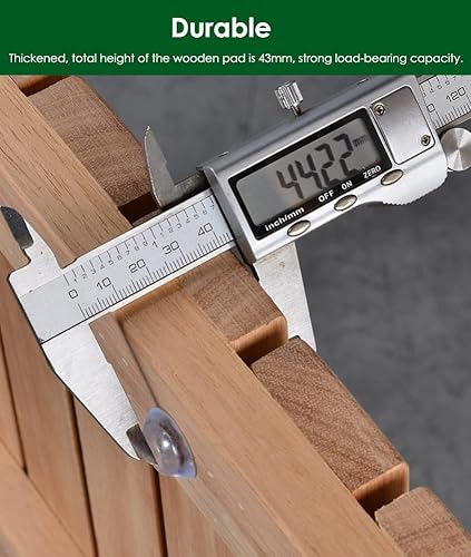 Miniatura 4 de Tapete de madera para ducha, antideslizante, para bañosaunapiscinajacuzzicaravana, al aire libre, 15.7 in19.7 in23.6 in27.6 in de ancho (tamaño