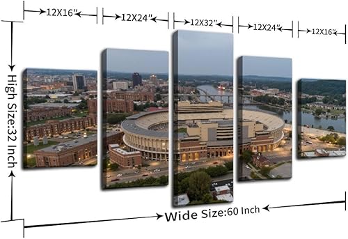 Miniatura 6 de Neyland Sports Stadium Arena Knoxville tn Tennessees Volunteers - Lienzo decorativo para pared, pinturas artísticas, decoración del hogar, estirado