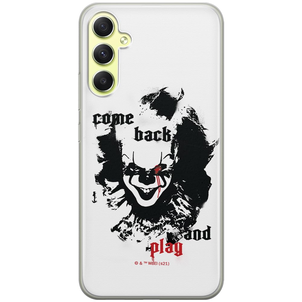 ERT GROUP mobile phone case for Samsung A34 5G original and officially Licensed Horror pattern It 011 optimally adapted to the shape of the mobile phone, case made of TPU