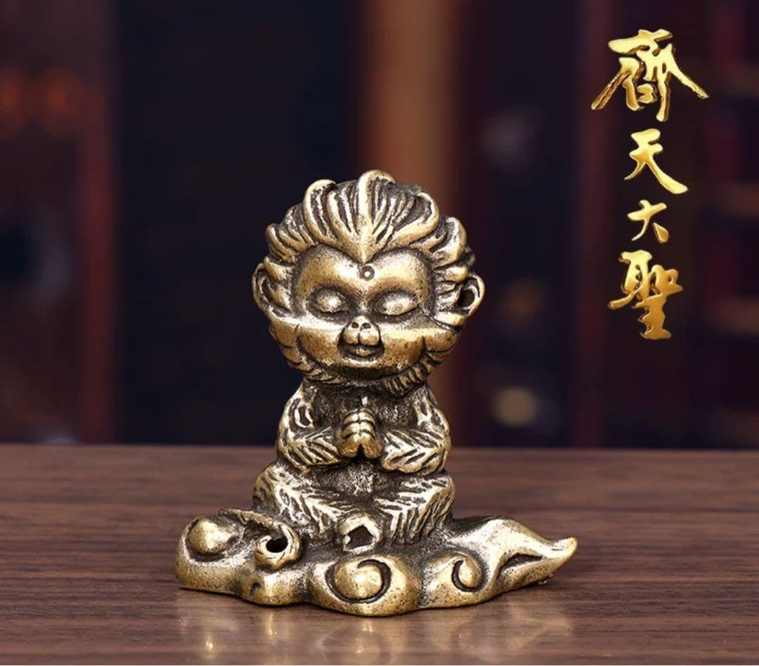 希少❣️縁起物‼️天然紅翡翠　有名な【西遊記】真仮美猿王　置き物　鑑定書付き 希少❣️縁起物‼️天然紅翡翠 有名な【西遊記】真仮美猿王 置き物 鑑定