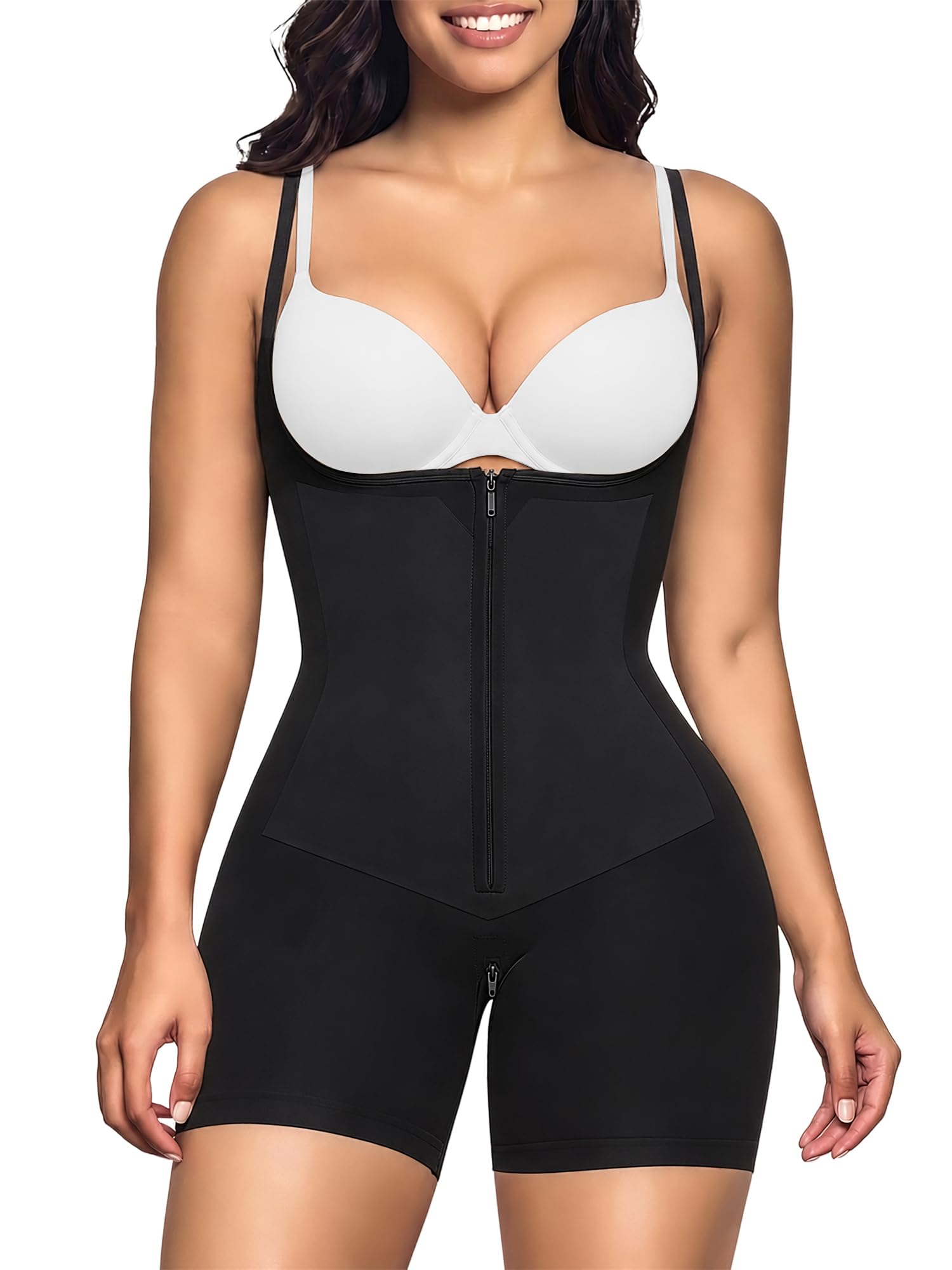 Photo 1 of SHAPERX Women's Seamless Faja Shapewear Bodysuit