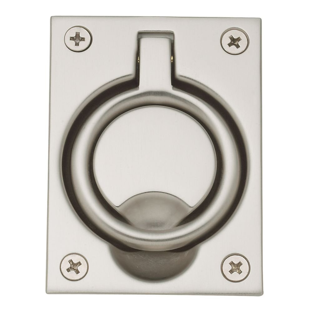 Baldwin 0395150 Flush Ring Pull, Satin Nickel