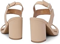 Vista 29 de DREAM PAIRS Women's High Chunky Heels Square Toe Block Ankle Strap Dress Comfort Sandals