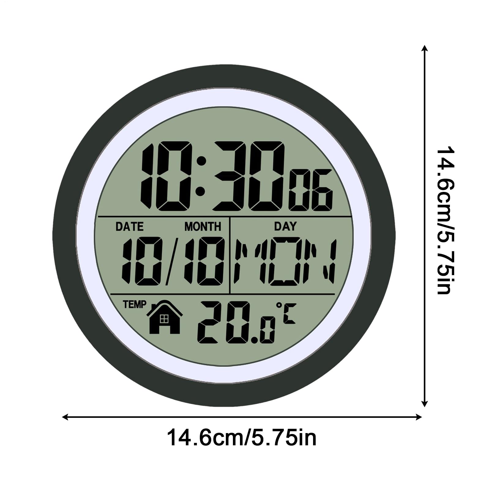 Orologio da parete per bagno Impermeabile display LCD doccia decorazione