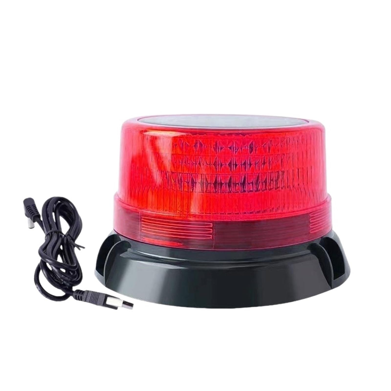 Luce di avvertimento a LED ricaricabile solare 12-24V Faro lampeggiante rotante V16 Lampada di segnalazione notturna Accessori di sicurezza(5)