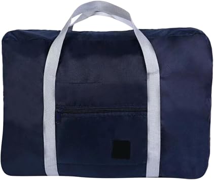 Large Capacity Cabin Bag Travel Bag, Foldable Lightweight Underseat Cabin Bags, Travel Duffel Bags Holdall Tote Carry On Hand Luggage, Water-Resistant Ryanair Cabin Luggage Navy, 46 x 33 x 14cm