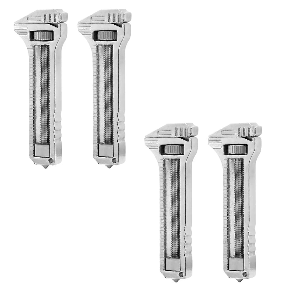 Littimoon 4Pcs Mini Wrench Pocket Portable Multitool Spanner Tool for Outdoor Camping Compact Titanium Multifunctional Tool Wrench