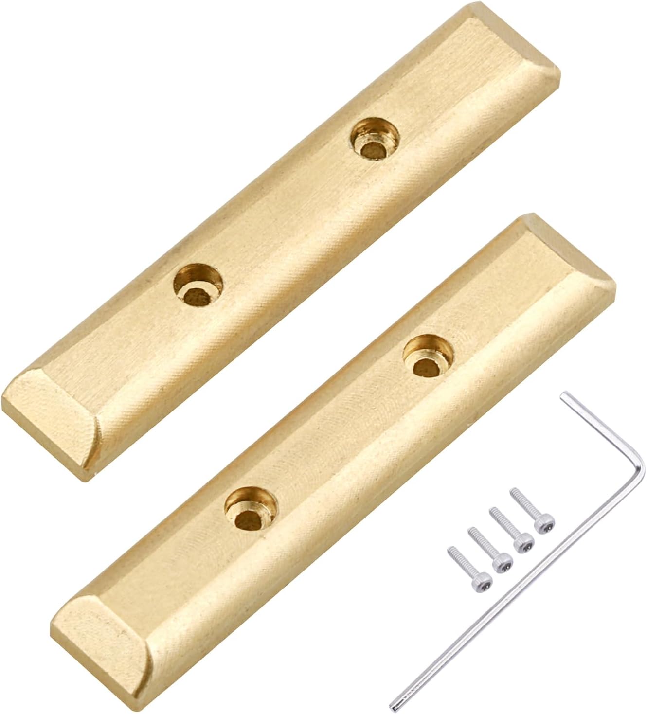 Hobbypark Brass Boulder Bars Weights for 1/24 Axial SCX24 AXI90081 AXI00001 AXI00002 AXI00004 AXI00005 AXI00006 RC Crawler Car Replacement Parts (2-Pack)