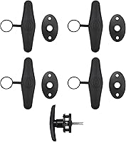 Vista 8 de Leva de acero con mango en T, leva de bloqueo para uso con cerraduras de mango en T, 2 piezas (izquierda y derecha)