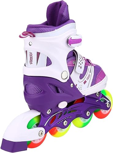 Miniatura 4 de Patines en línea ajustables para niños con ruedas iluminadas para niños y niñas de 5 a 8 a 12 años, patines juveniles para principiantes,