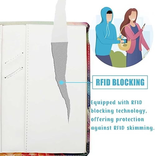 Miniatura 5 de Sanlykate Funda para chequera para cheques duplicados, hombres y mujeres, bloqueo RFID, piel sintética, funda estándar para libro de cheques con