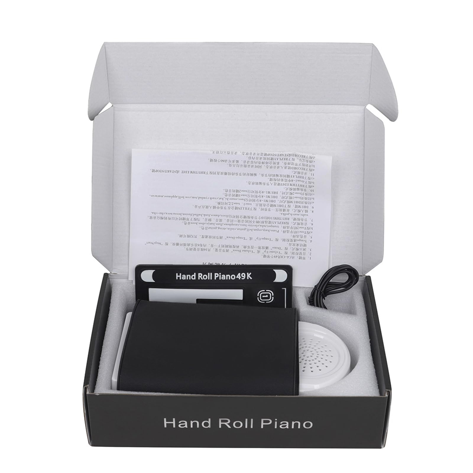 Piano portátil de 49 teclas, instrumento musical, plegable, teclado electrónico portátil para principiantes