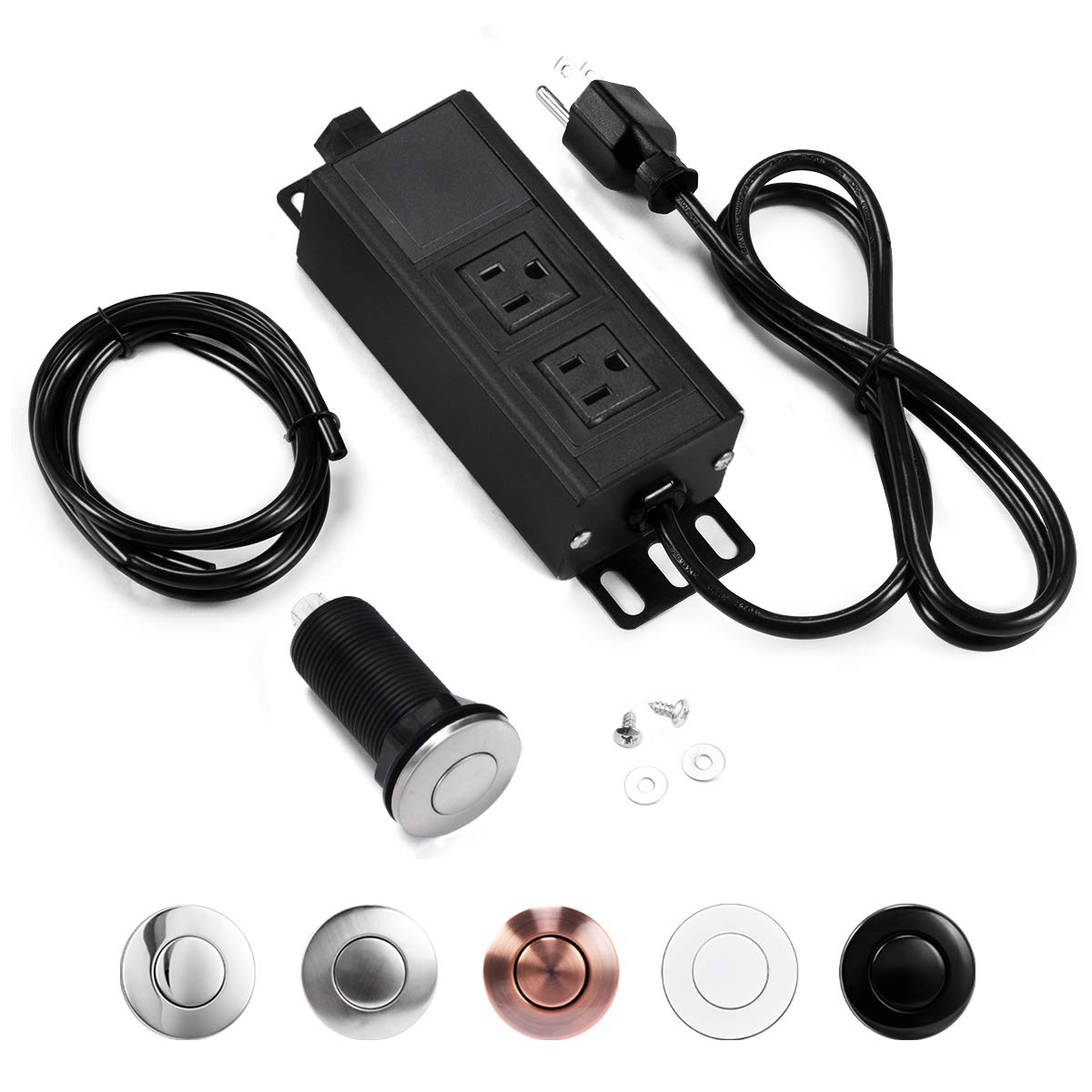 Buy Garbage Disposal Air Switch Kit Dual Outlet Sink Top Waste Disposal