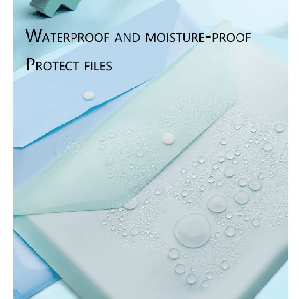 20 sztuk plastikowa folder koperta Wyczyść foldery dokumentu 4 kolory Koperty plików z przyciskiem Snap do pracy domowej pamięci OfficeTravel (Color : Szary)