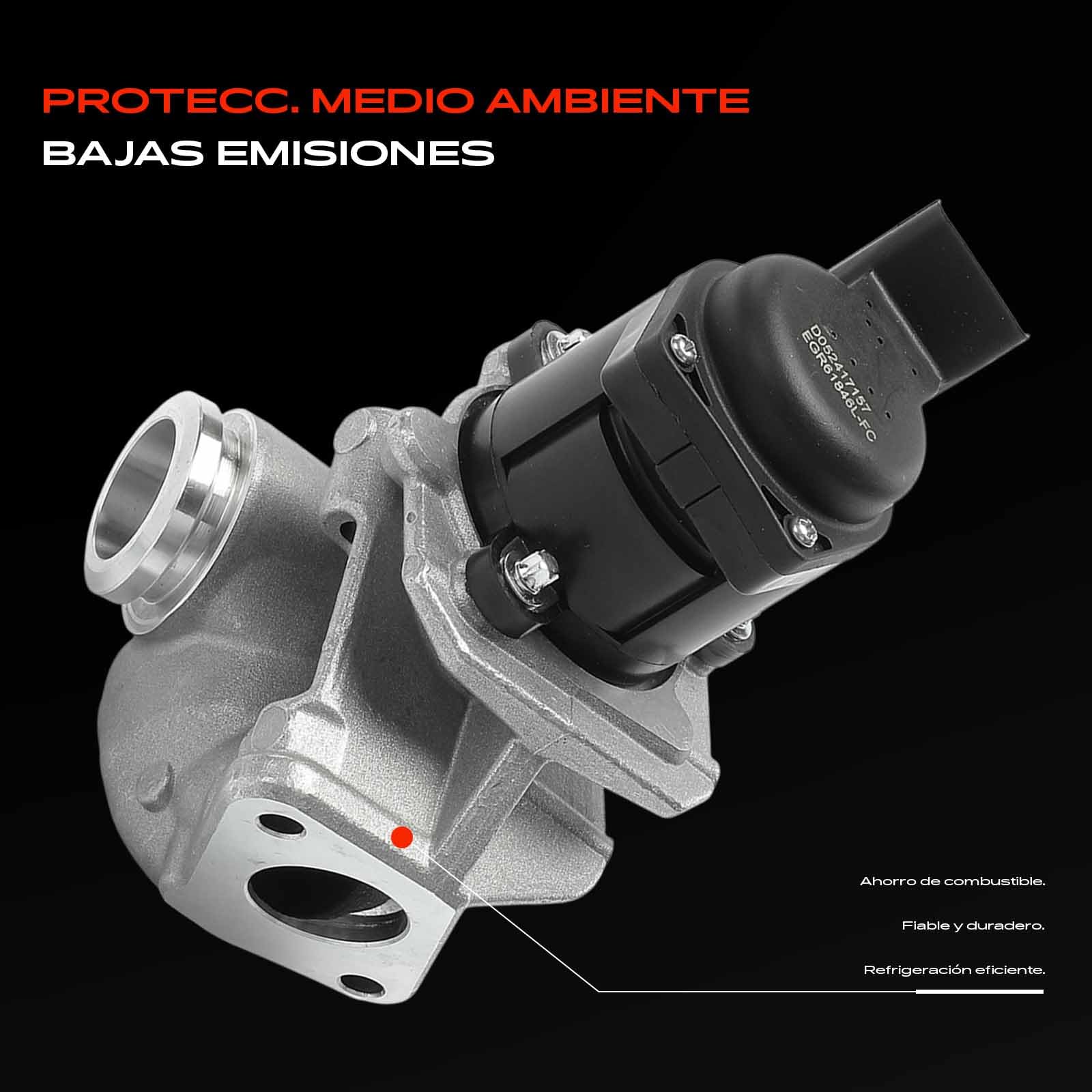 Frankberg Válvula EGR Diesel Compatible con Fiesta VI CB1 CCN 1.4L Fiesta V JD JH 1.4L Fusion JU 1.4L C3 II SC 1.4L 206+ 2L 2M 1.4L Replace# 2S6Q-9D475-BC