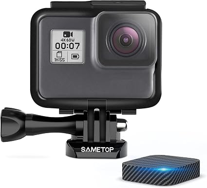 Amazon Sametop フレームマウント 保護ケース ゴープロ用アクセサリー Gopro Hero7 Hero6 Hero5 Hero 2018 カメラに適用 レンズカバー付き Sametop アクセサリ